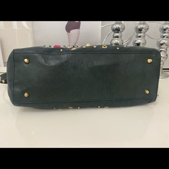 Dark green leather Juicy Couture large shoulder bag with strap - Picture 6 of 14